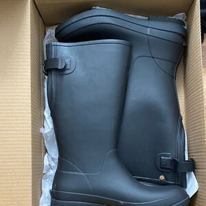 NIB BOGS AMANDA II TALL Classic Black Waterproof Boots RAIN WELLIES